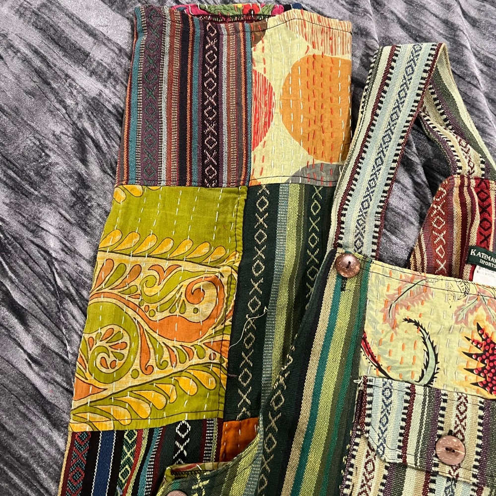 Colorful Patchwork Overalls - Picture 4 of 4